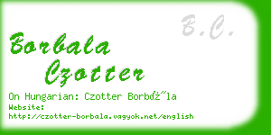 borbala czotter business card